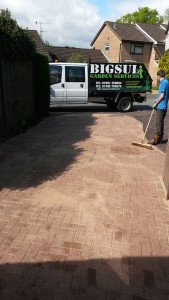 Driveway pressure wash during from BigSul Garden & Maintenance Services
