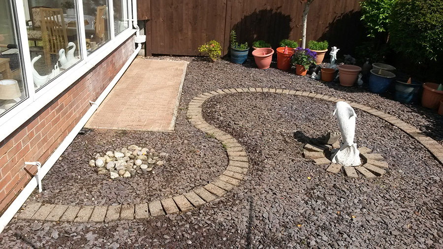 Pressure Washed Patio area & Garden cleaned