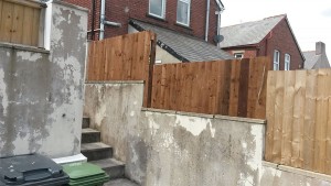 Replacement small Fence on wall after from BiigSul Garden and Maintenance Services